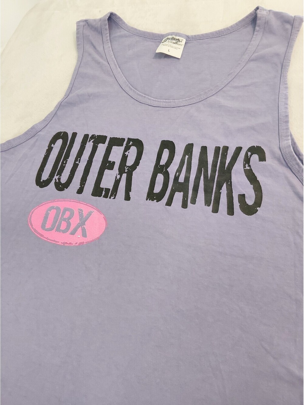 C Port Company Outer Banks OBX Lavender Tank Top Size L. 0059